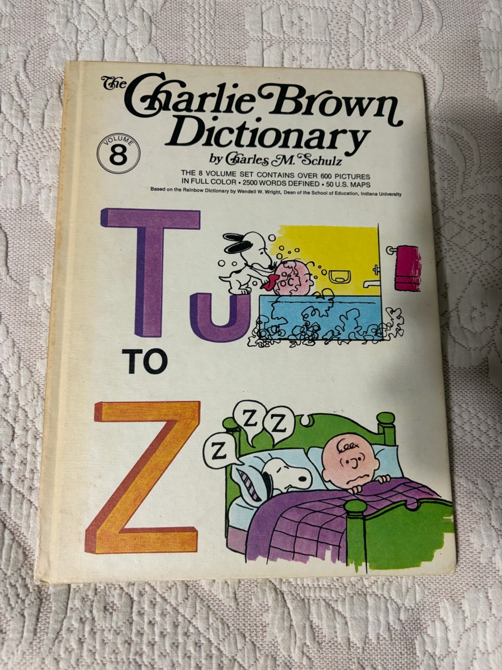 Charlie Brown Dictionary Kids Book - White Cover with Multicolor Art